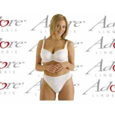 Adore Lingerie [ UK SIZE 12-14 ] 'Trellis' White Thong Panties In Floral...