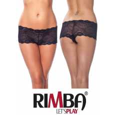 'Amorable' by Rimba Lingerie Sexy Black Stretch Lace Hotpants Boyshorts (R1325)