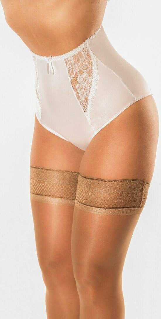 Nancies Lingerie 'Elegant' High Waist Powermesh Lace Knickers with Lycra (NLelb)