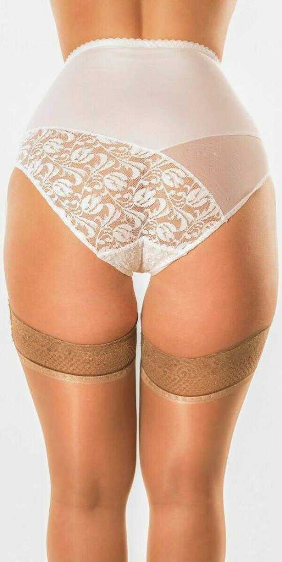 Nancies Lingerie 'Delight' High Waist Powermesh Lace Knickers with Lycra (NLbdl)