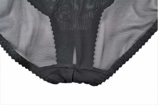 Nancies Lingerie Crotchless Betty See Through Powermesh Brief Knickers (NLcbsk)