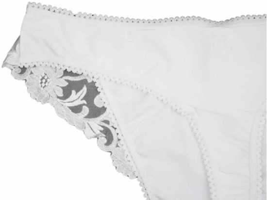 Adore Lingerie [ UK SIZE 12/14 ] 'Sunflower' White Thong with Pretty...