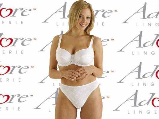 Adore Lingerie [ UK SIZE 14-16 ] 'Trellis' White Thong Panties In Floral...