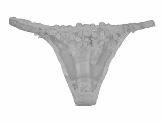 Adore Lingerie [ UK SIZE 12/14 ] 'Falling Blossom' White Tanga Thong (3026)