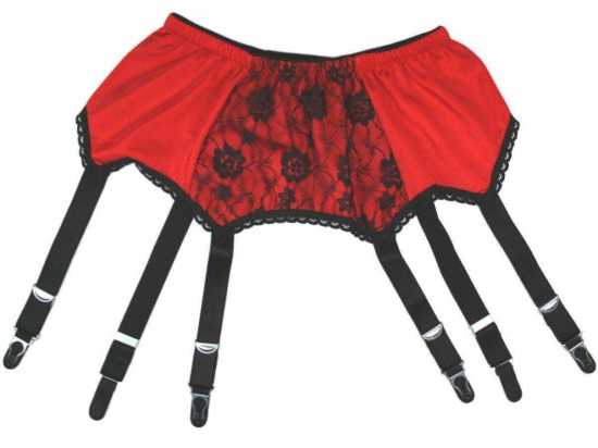 Nancies Lingerie Lace 6 Strap Suspender / Garter Belt for Stockings (NL60)