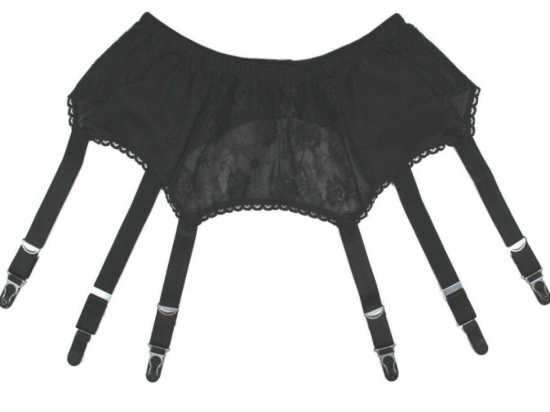 Nancies Lingerie 6 Strap Lace Suspender / Garter Belt for Stockings (NL1)