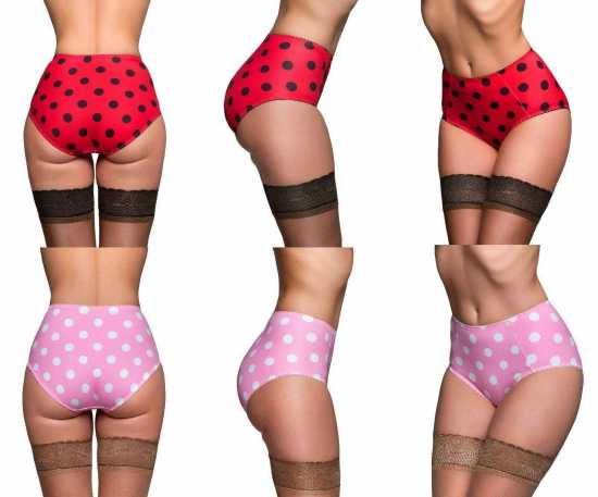 Nancies Lingerie 'Ladybird' Retro Style Polka Dot Lycra Comfort Briefs (NLdbsk)