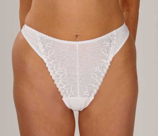 Silhouette Lingerie 'Fresco Collection' White Cotton Thong Knickers with...