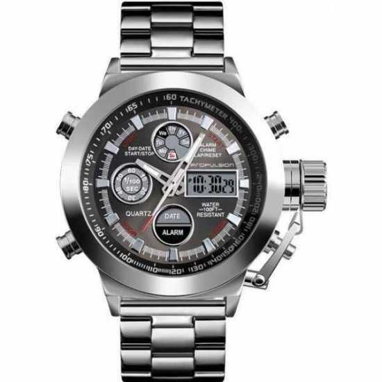 Propulsion Dreadnought Chronograph Ana-Digi Stainless Steel quartz Gents Mans...