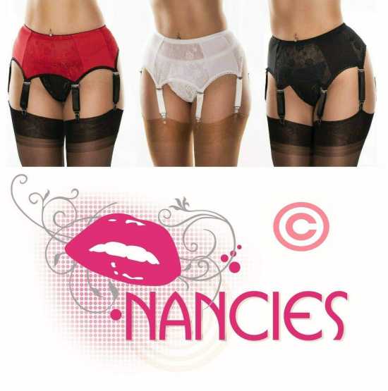 Nancies Lingerie 6 Strap Lace Suspender / Garter Belt for Stockings (NL1)