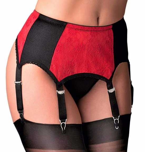 Nancies Lingerie 6 Strap Lace Suspender / Garter Belt for Stockings (NL15)