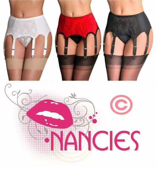 Nancies Lingerie Lace 8 Strap Suspender / Garter Belt for Stockings (NL9)