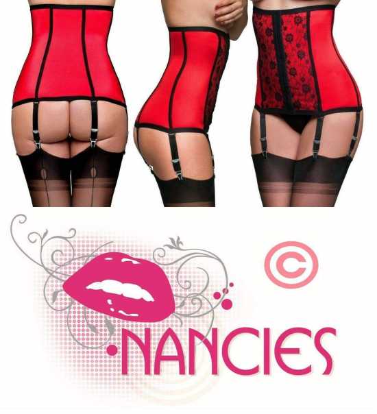 Nancies Lingerie 6 Strap Vintage Style Red Shapewear Waist Cincher (NLwc2)