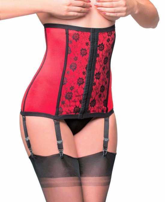 Nancies Lingerie 6 Strap Vintage Style Red Shapewear Waist Cincher (NLwc2)