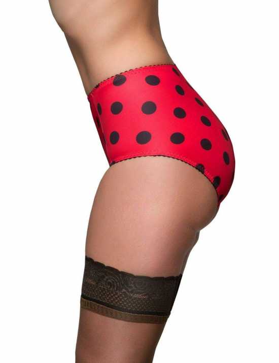 Nancies Lingerie 'Ladybird' Retro Style Polka Dot Lycra Comfort Briefs (NLdbsk)