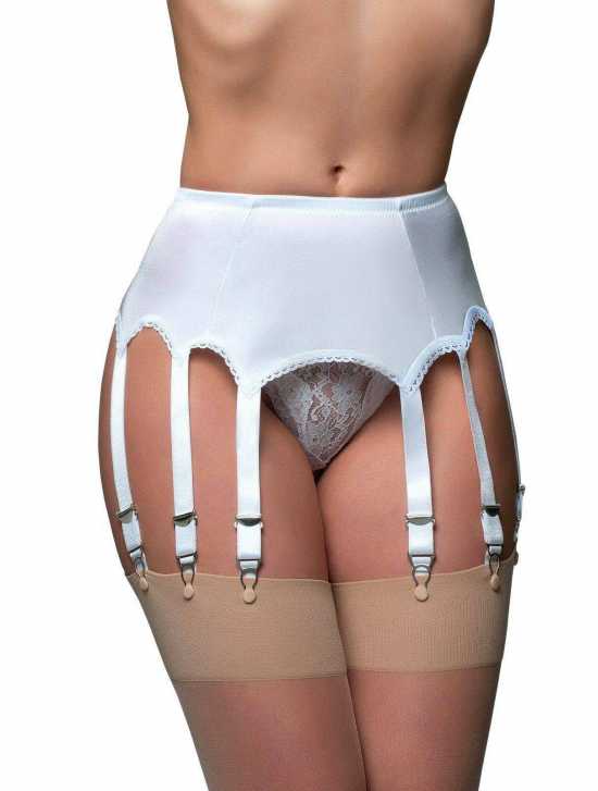 Nancies Lingerie Lycra 10 Strap Suspender / Garter Belt for Stockings (NL11)