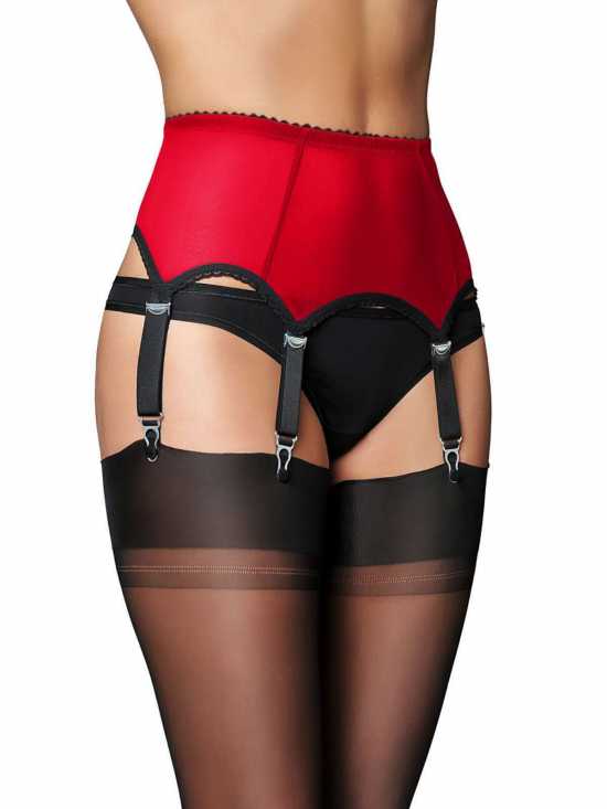 Nancies Lingerie 6 Strap Powermesh Suspender / Garter Belt for Stockings (NL61)