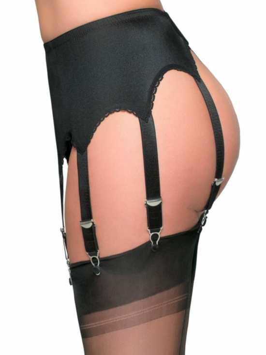 Nancies Lingerie 8 Strap Lycra Panel Suspender Belt for Stockings ( NL3 )