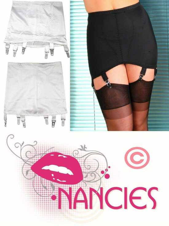 Nancies Lingerie 6 Strap Lycra Hosiery Shapewear Girdle with Garters (NLg6)