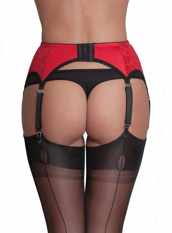 Nancies Lingerie 6 Strap Lace Suspender / Garter Belt for Stockings (NL1)