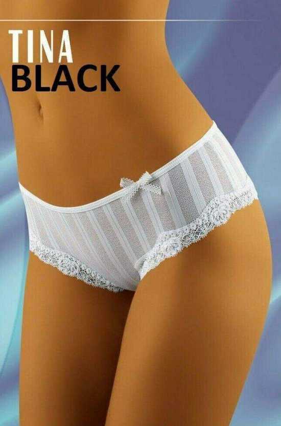 'Wolbar Lingerie' Tina Black Designer Shorty Briefs ( UK Size 10 )